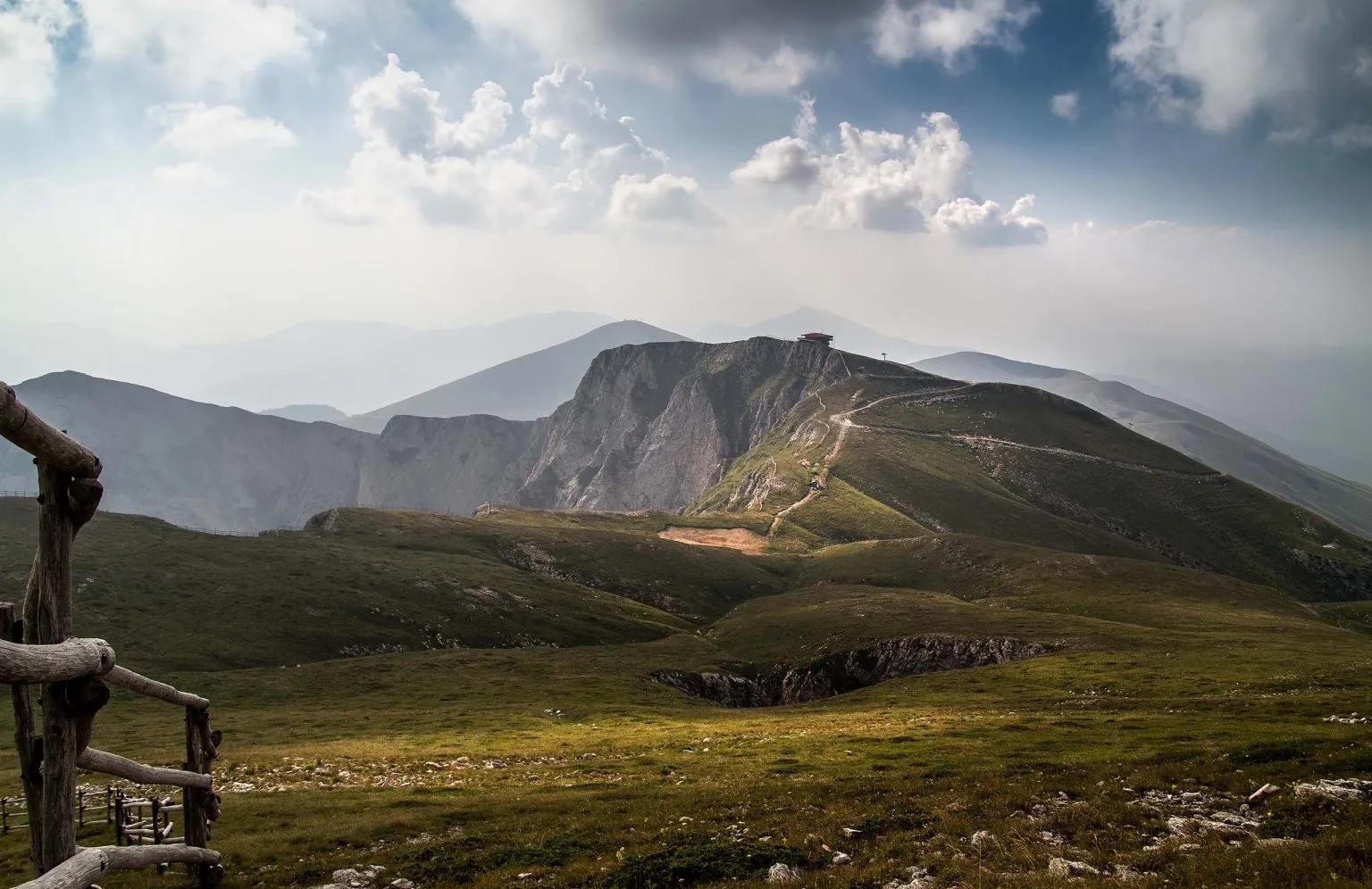 Panoramic view of Mount Falakro in Drama, Northern Greece, a popular winter ski destination